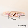 Pink Stone Infinity Band Ring In Four Metal Finishes view 4