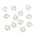 Rhinestone Sun Face Open Circle Pendant Charms in Two Finishes view 6