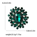 Oval Crystal Sunburst Brooch in Eleven Jewel Tone Colorways view 11