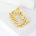 Jeweled Open Letter D Brooch With Colorful Floral Details view 4