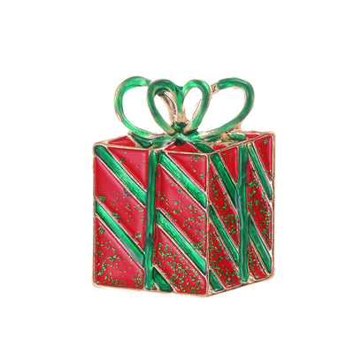 Front product view of the flower brooch pin in red and green