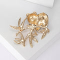 Panda Climbing Green Bamboo Enamel Brooch in Gold Tone view 4