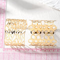 Gold Tone Wide Openwork Cuff Bracelets in Two Designs view 5