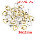 Open Heart Charms in Gold Silver and Mixed Finish Sizes view 6