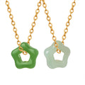 Green Star Stone Pendant Necklace Light Or Dark Green view 5