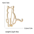 Minimal Outline Cat Brooch in Three Metal Finishes view 7