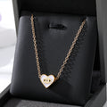 Gold Tone Heart Enamel Evil Eye Pendant Necklaces in Seven Colors view 9