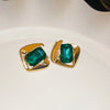 Green Crystal Earrings