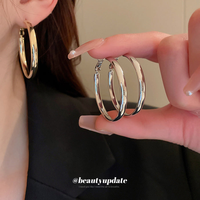 Textured Hoop Earrings in Five Gold and Silver Tone Styles