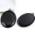 Oval Pendant Bezel Settings in Five Dark and Metallic Finishes view 6
