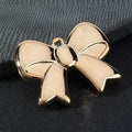 Glossy Acrylic Bow Ribbon Charm Pendant Seven Colors view 2