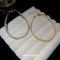Crystal Mesh Tube Bracelet Gold Silver Two Finishes view 4
