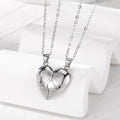Two Piece Forever Split Heart Pendant Necklace Sets in Seven Colors view 9