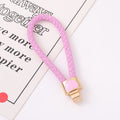 Heart Braided Cord Key Fob Gold Tone Metal Cap 7 Colors view 7
