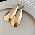 Faceted Teardrop Metal Earrings in Four Gold and Silver Finishes view 6