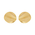Brushed Wavy Disc Stud Earrings for Women in 2 Pictured Styles view 5
