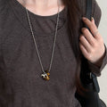 Silver Tone Horse Pendant Long Necklace in Two Designs view 1