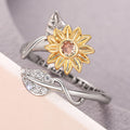 Two Tone Open Sunflower Ring You Are My Sunshine Band view 3