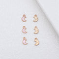 Tiny Crescent Moon Enamel Alloy Charms in Four Colors for Jewelry Making view 4