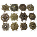 Antique Bronze Floral Multi-Loop Connectors in Twelve Designs view 1