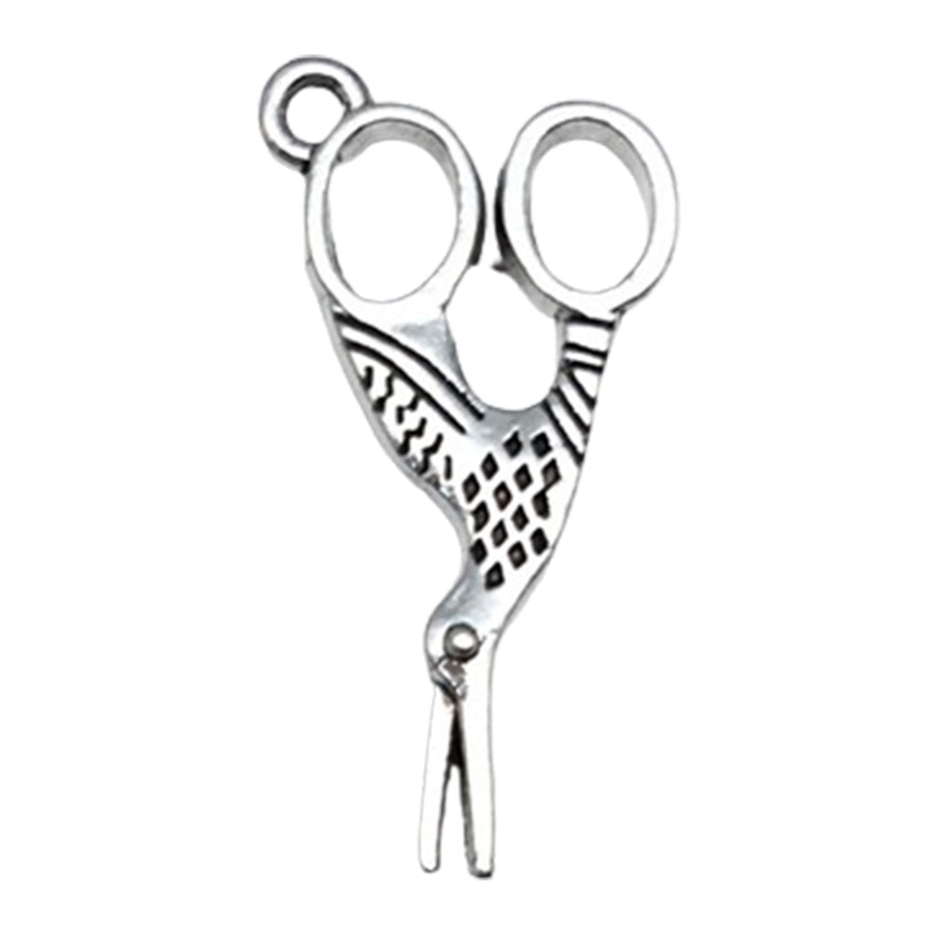 Zinc Alloy Sewing Machine Scissors Hanger Charm Pendant for DIY Necklace Jewelry