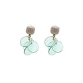 Translucent Petal Cluster Drop Earrings in Three Colors view 5