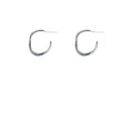 Silver Tone Irregular Open Round Hoop Earrings For Women view 5
