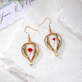Gold Resin Dried Flower Crown Balloon Earrings 7 Styles view 4