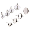 Round Stainless Steel Earring Post Trays with Hanging Loops view 5