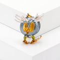 Colorful Enamel Owl Brooch in Four Designs Lapel Pin view 6