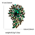 Large Crystal Leaf Cluster Brooch in Nine Colors Decorative Lapel Pin view 8