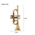 Gold Tone Flower Crystal Two Designs Metal Brooch Pin 5 x 2 cm view 2