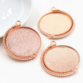 Rotating Double Sided Round Pendant Settings in Eight Finishes view 10