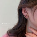 Layered Sequin Flower Stud Earrings in Four Colors view 1