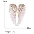 Crystal Angel Wings Brooch Decorative Metal Pin For Jackets And Lapels view 5