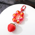 Translucent Cherry and Strawberry Cluster Clip Keychains view 4