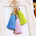 Triple Silk Tassel Keychains in Seven Gradient Color Combinations view 7