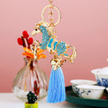 Crystal Coin Horse Tassel Keychains in Four Colors plus Assorted view 5