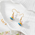 Enamel Food Dangle Earrings Gold Hooks Cake Beer Drumstick 7 Styles view 8
