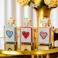 Jeweled Heart Perfume Bottle Keychains with Braided Loops and Loop Only Options view 4