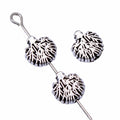 Tree of Life Round Small-Hole Antique Silver Metal Bead view 3