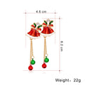 Red Gold Tone Bell Crystal Enamel Metal Brooch Pin view 2