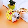Jeweled Heart Pig Keychains in Five Colors plus Assorted Option view 8