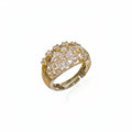 Open Geometric Baguette Crystal Cluster Rings Gold Silver Two Styles view 7