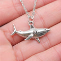 Shark Pendant Chain Necklace in Detailed Metal Finishes for Jewelry Making view 3