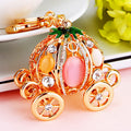 Jeweled Pumpkin Carriage Keychains in Multiple Body and Color Styles view 3
