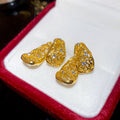 Gold Tone Filigree Folded Drop Stud Earrings Fashion Jewelry view 6