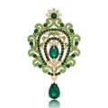 Ornate Filigree Teardrop Brooch in Polished Metal for Jackets and Scarves view 5