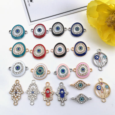 Printed detail graphic for the heart and eye charms