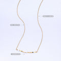Twisted Smile Bar Pendant Necklace Gold Tone Chain view 2